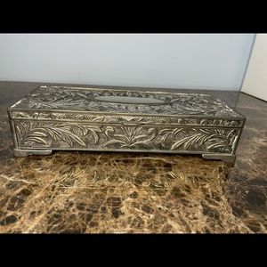 Vintage 1980s silver-plate Godinger Jewelry Box